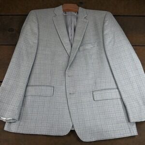 Ralph Lauren Made for Dillard's Houndstooth Blazer Jacket Mens 46S Wool Blend
